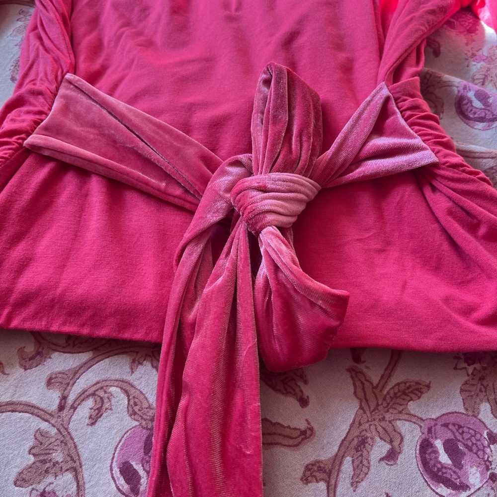 J. Crew Vibrant Pink velvet women’s blouse